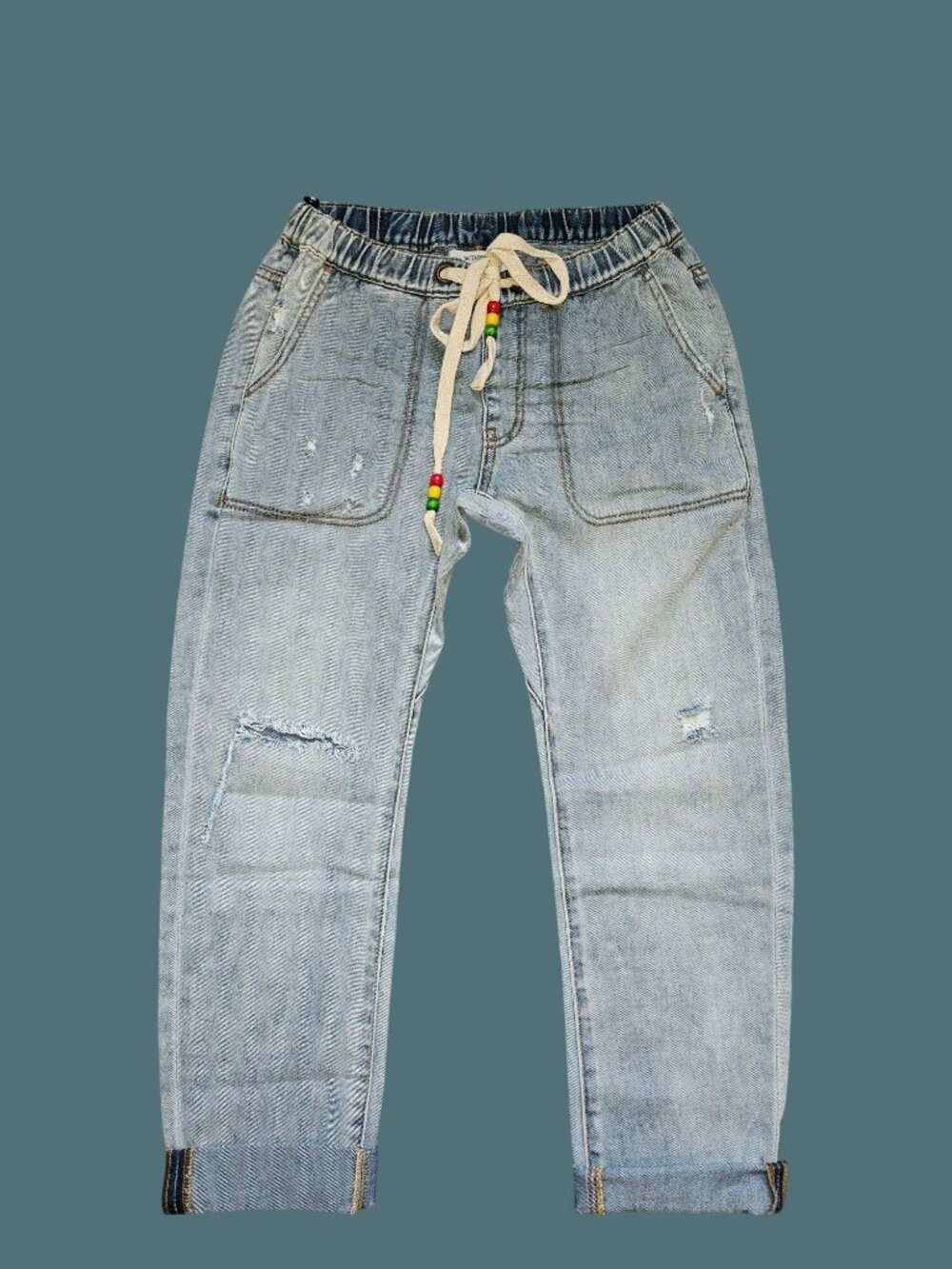 ONETEASPOON Distressed Jeans Women's XS Montana Shabbies Drawstring Waist